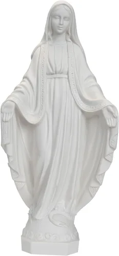 THE FAITH GIFT SHOP Nuestra Señora de Gracia - María Milagrosa Todo/Virgen La Milagrosa Blanca 12 pulgadas