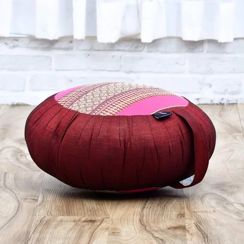 Miniatura 7 de Leewadee Juego de cojines de meditación: 1 almohada redonda de meditación Zafu y 1 alfombrilla de meditación Zabuton cuadrada enrollable, paquete