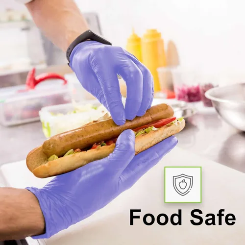 Miniatura 3 de FifthPulse Guantes de nitrilo desechables biodegradables, 150 unidades, guantes de cocina ecológicos seguros para alimentos, guantes sin polvo