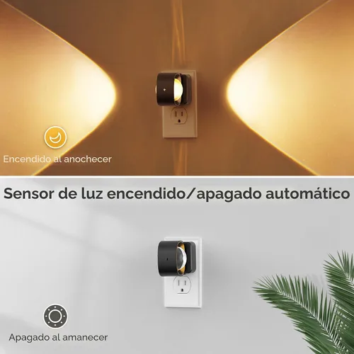 Miniatura 2 de L LOHAS LED Proyector de luz nocturna, luces nocturnas enchufables a la pared, 2000 K/3000 K/5000 K, luz nocturna de temperatura de color ajustable