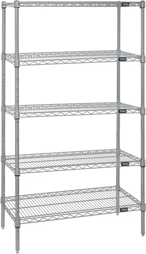 Miniatura 10 de Quantum Storage Systems WR74-1824BK Kit de inicio para estantería de alambre de 4 niveles de altura de 74 pulgadas, acabado negro, 18 pulgadas