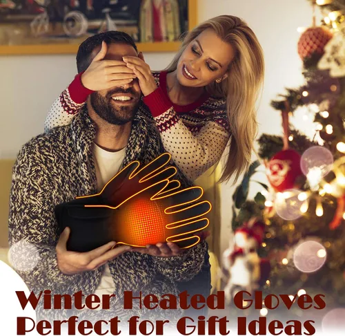 Miniatura 7 de Guantes de calor eléctricos recargables de invierno para hombres y mujeres, guantes de calefacción a pilas, impermeables, con aislamiento térmico