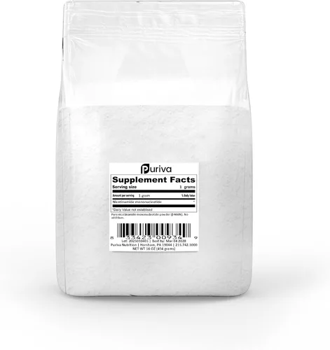 Miniatura 2 de Polvo puro de NMN (mononucleótido de nicotinamida) Precursor NAD+, 16.01 oz Puriva Nutrición, incluye cucharada, absorción rápida, precios al por