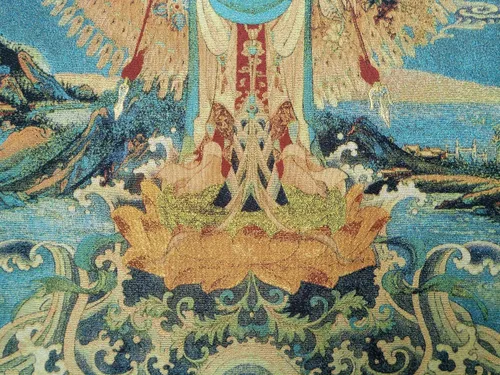 Miniatura 4 de Bordado de seda tibetano Thangka budismo 1000 manos 1000 caras Kwan Yin Tangka Guanyin Avalokitesvara colgante de pared para decoración del hogar