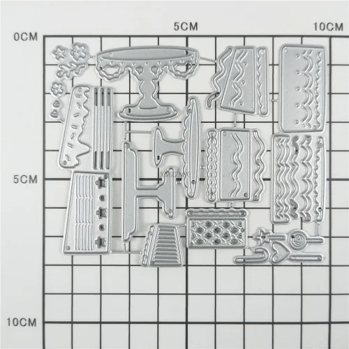 Miniatura 5 de Molde para pastel de cumpleaños, troqueles de corte de metal para hacer tarjetas, kit de troqueles en relieve de papel, suministros de bolsillos