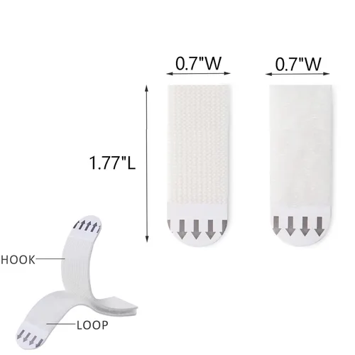 Miniatura 2 de 48 pares (96 tiras) de tiras pequeñas para colgar cuadros, resistentes, tiras de montaje de imágenes, cinta extraíble de gancho y bucle, colgador