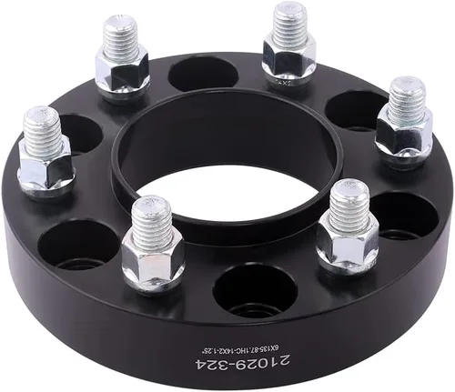 Miniatura 7 de Espaciadores de rueda centrales negros de 1 pulgada 14x1.5 de 1 pulgada compatibles con Chevy GMC-Cadillac 6 Lug para Colorado 2015-2023, Traverse