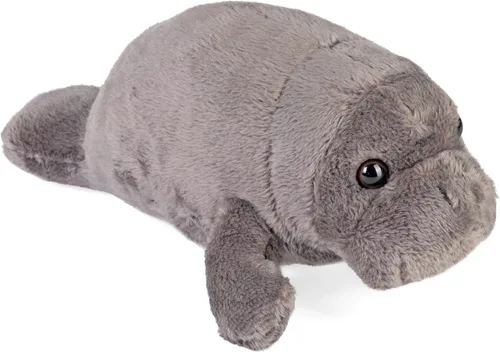 Wild Republic Pocketkins Eco Manatí de peluche, 5 pulgadas, juguete de peluche, hecho de materiales reciclados, respetuoso con el medio ambiente