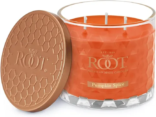 Miniatura 21 de Root Candles - Velas perfumadas de otoño en forma de panal de miel, de vidrio, con mezcla de cera de abejas de 3 mechas, 12 onzas, elaboradas a