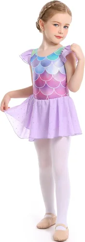 Miniatura 5 de MdnMd Leotardos de ballet para niñas pequeñas con falda, vestidos de baile, tutú y bailarina
