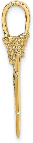 Miniatura 2 de Colgante de oro amarillo macizo de 14 quilates con diseño de flecha en 3D, 1.260in x 0.472in
