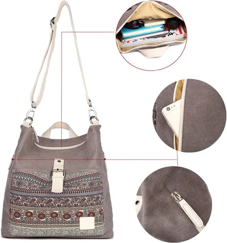 Miniatura 6 de Mochila casual y moderna para mujeres, ligera, con correas para los hombros, ideal como bolsa de viaje o mochila para el uso diario