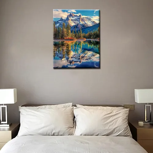 Miniatura 2 de The Rocky Mountain - Pintura enmarcada por números para adultos y niños, principiantes, nativos americanos, kit de pintura al óleo de 16 x 20