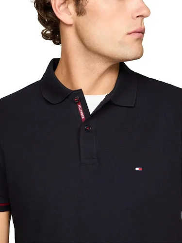 Miniatura 2 de Tommy Hilfiger Polo casual de manga corta para hombre en ajuste regular con diseños elásticos y puños