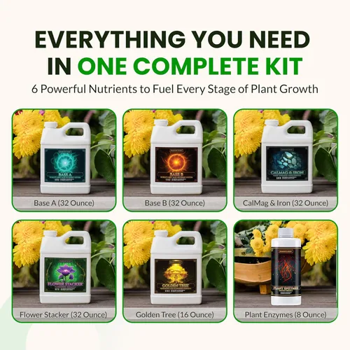Miniatura 5 de Humboldts Secret Paquete de kit de iniciación Fertilizante para plantas de interior y exterior y nutrientes hidropónicos Base A y B, calMag