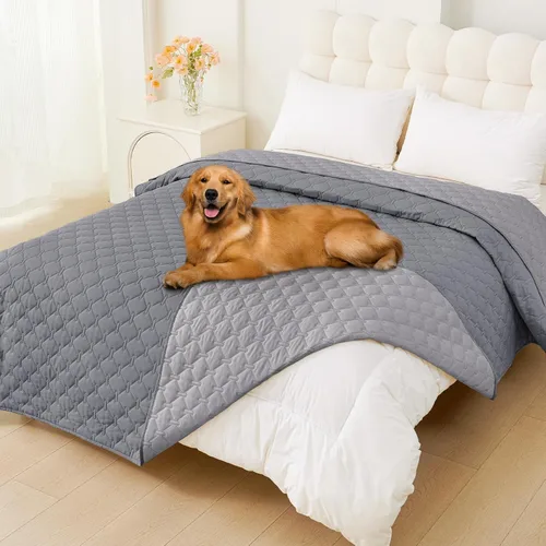 Miniatura 16 de Smiry Funda Impermeable para Cama de Perro, Manta Suave Reversible para Mascotas, Lavable a Prueba de Fugas para Gatos y Perros, Funda para Sofá