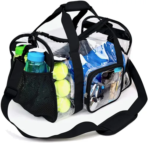 Miniatura 2 de Mochila transparente resistente, bolsa transparente duradera, Bolsa de gimnasio, color negro