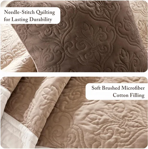 Miniatura 5 de Madison Park Attingham - Juego de edredón reversible, colcha transpirable para todas las estaciones, capas de ropa de cama ligeras y acogedoras