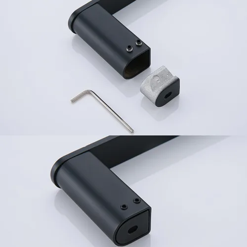 Miniatura 4 de RANDOM Toallero negro mate para baño y cocina de 9 pulgadas, soporte de toalla de mano SUS304, toallero de acero inoxidable, barra de toalla