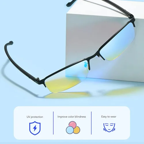 Miniatura 4 de Gafas correctoras para daltónico para hombres y mujeres, gafas de daltonismo rojo y verde con caja de almacenamiento