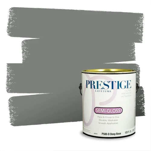 Miniatura 106 de Prestige Paints - Pintura exterior e imprimación en uno, 1 galón, plano, compatibilidad comparable con el color menta «Whipped Mint» de Behr