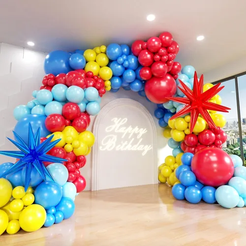 Miniatura 21 de Kit de arco de globos negros y dorados, ADOINBY 140 piezas de globos de látex confeti negros, blancos y dorados metálicos de 18, 12, 10 y 5