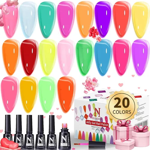 Miniatura 17 de Kit de esmalte de uñas de gel, 12 colores brillantes con purpurina 9D camaleón ojo de gato, juego de esmalte de uñas de gel con base de luz