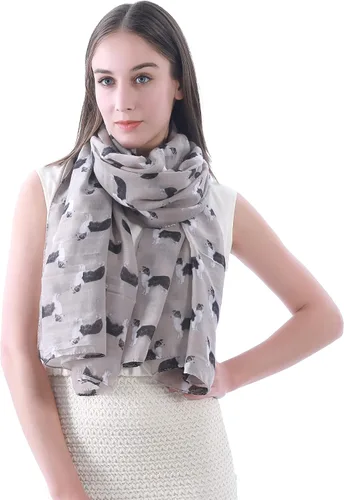 Miniatura 2 de Border Collie - Bufanda ligera con estampado de perro para mujer