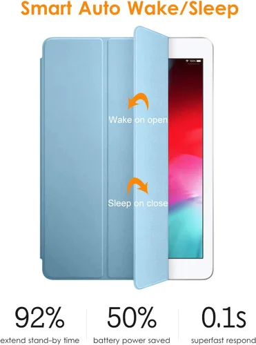 Miniatura 7 de DTTO Funda para iPad Air 1ª edición, (no para iPad Air 2 y Air 3) Ultra delgado y ligero Smart Trifold Stand con cubierta trasera de TPU suave