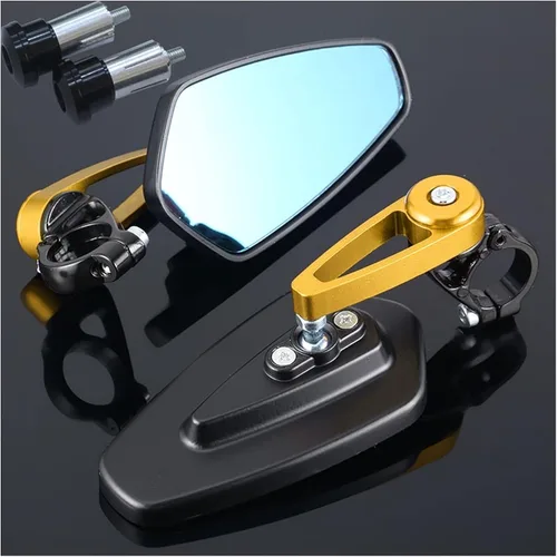 Accesorios Espejo universal para motocicleta Suzuki SV600 SV1000 GSXS1000 GSXS1000 GSXS750 GSXS150 Gixxer GSXR1000 GSXR750 GSXR600 GSXR400 Katana Oro