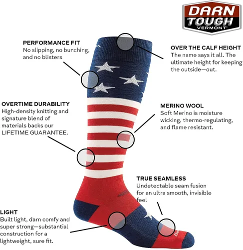 Miniatura 3 de Darn Tough Capitán America - Calcetines ultraligeros para hombre