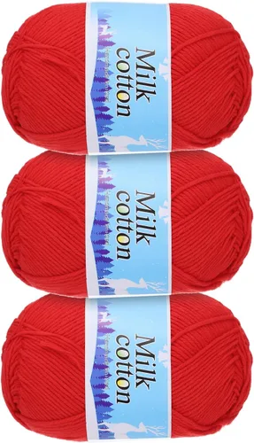 Miniatura 8 de Hilo de algodón, 60 % algodón y 40 % fibras acrílicas, hilo suave para tejer a mano, para manualidades, manualidades, proyectos de tejer, decoración
