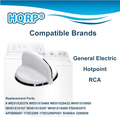 Miniatura 3 de HQRP Paquete de 2 perillas de control de lavadora y secadora de repuesto – Compatible con General Electric GE Hotpoint RCA – Reemplaza WE01X20378