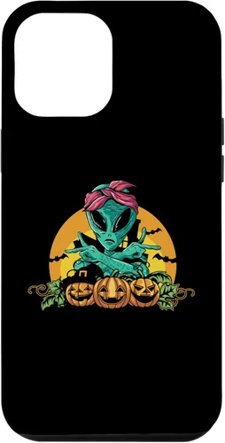 Miniatura 6 de iPhone 13 Pro Alien Peace Sign Halloween Costume Pumpkin Men Women Kids Case