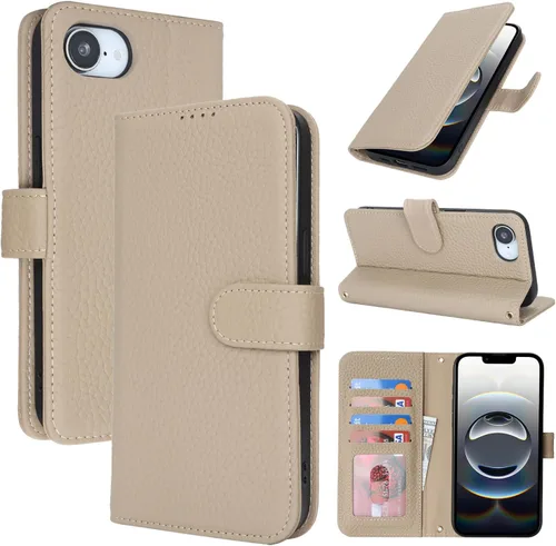 Miniatura 130 de Zouzt Funda para iPhone 11 de 6.1 pulgadas de piel auténtica con 4 ranuras para tarjetas, tarjetero con bloqueo RFID, tapa magnética, función atril