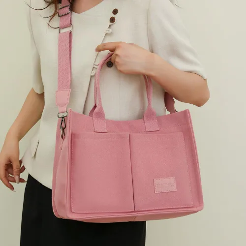 Miniatura 3 de Juoxeepy Bolsa de lona con múltiples bolsillos para mujer, bolsa de iglesia, bolsa de pañales con compartimentos