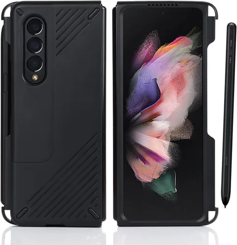 Miniatura 7 de Cavor Funda diseñada para Samsung Galaxy Z Fold 3 con soporte para bolígrafo S, protección de cuerpo completo, antiarañazos, anticaídas, resistente