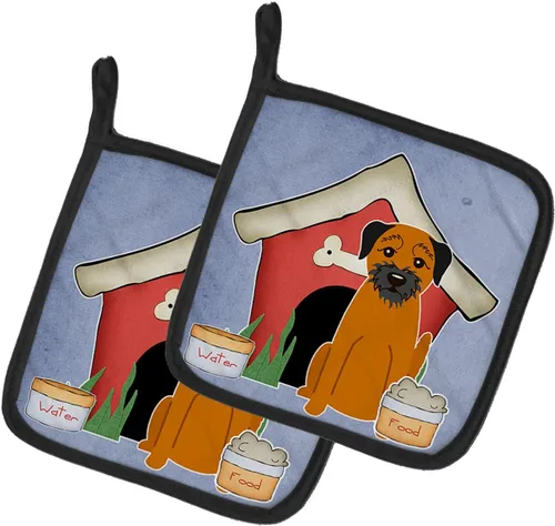 Miniatura 100 de Caroline's Treasures BB2894PTHD Dog House Collection Chow Chow Chow - Par de soportes para ollas, 7.5HX7.5W, multicolor 4-Azul