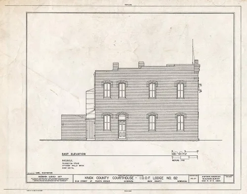 Historic Pictoric : Blueprint HABS NEB,54-NIOB,5- (Sheet 5 of 5) - Knox County Courthouse, Southwest Corner of Fourth Avenue & Elm Street, Niobrara,