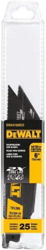 Miniatura 2 de DEWALT DWAR6118 - Hoja para sierra recíproca, 6 pulgadas, 18 TPI, paquete de 5