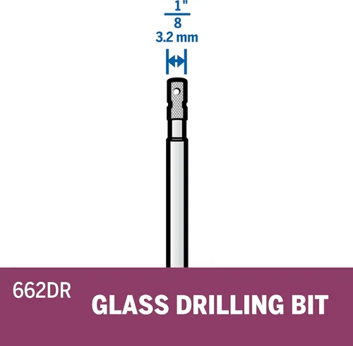 Miniatura 3 de Dremel 662DR Broca de perforación de vidrio de 1/8 pulgadas