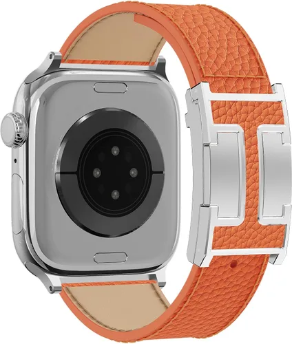Miniatura 25 de Correa de reloj magnética de cuero compatible con Apple Watch Ultra 49 mm, 46 mm, 45 mm, 44 mm, 42 mm, 41 mm, 40 mm, 38 mm, correa de repuesto