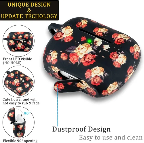 Miniatura 2 de Funda de Airpod Pro de silicona suave - Funda de estuche de carga de LitoDream para AirPods Pro de Apple, lindo protector de estuche para mujeres
