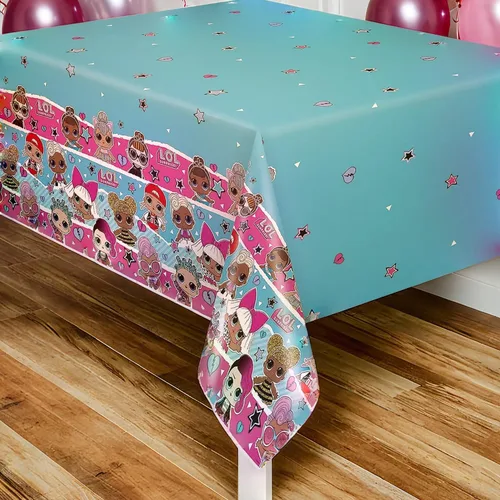 Miniatura 3 de LOL Surprise - Mantel rectangular de plástico multicolor – 54 x 84 pulgadas (1 unidad) Duradero y fácil de limpiar, perfecto para fiestas