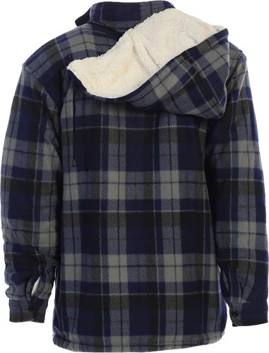 Miniatura 6 de Gioberti Sherpa - Chaqueta de franela con capucha desmontable para hombre