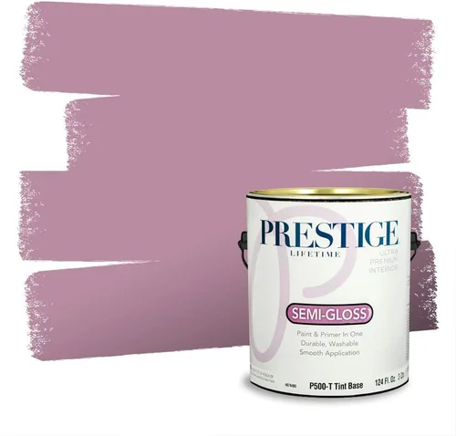 Miniatura 306 de Prestige Paints Pintura exterior e imprimación en uno, 1 galón, plano, coincidencia comparable de Valspar* Amber Rose*
