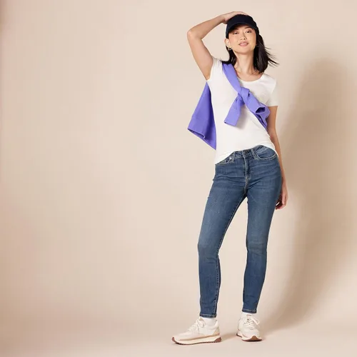 Miniatura 5 de Tienda Essentials Jeans ajustados de talle alto para mujer