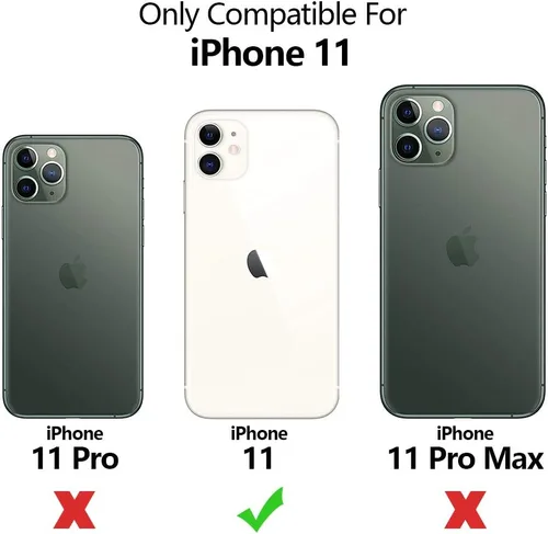 Miniatura 2 de Maxdara Funda de Navidad para iPhone 11, diseño de muñeco de nieve con purpurina líquida brillante cubierta bonita para niñas y niños, 6.1 pulgadas