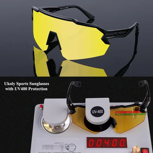 Miniatura 4 de Ukoly Gafas de sol de béisbol para hombres y mujeres, gafas de sol deportivas para béisbol, correr, ciclismo, protección UV400, TR90, marco 615