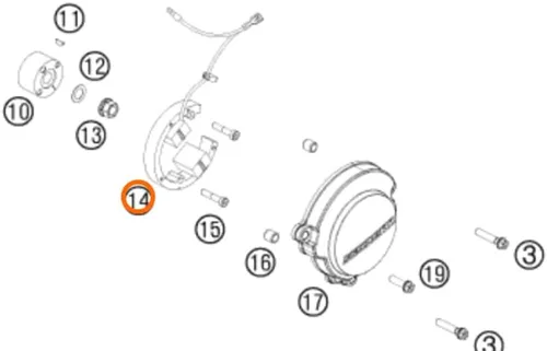 Miniatura 2 de KTM Nuevo OEM STATOR Asamblea 50 SX SXS MINI JR SR 2002-2018 45139004000